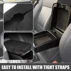 Center Console Armrest Cover for Dodge Charger (2008-2010) Black Red Stitching
