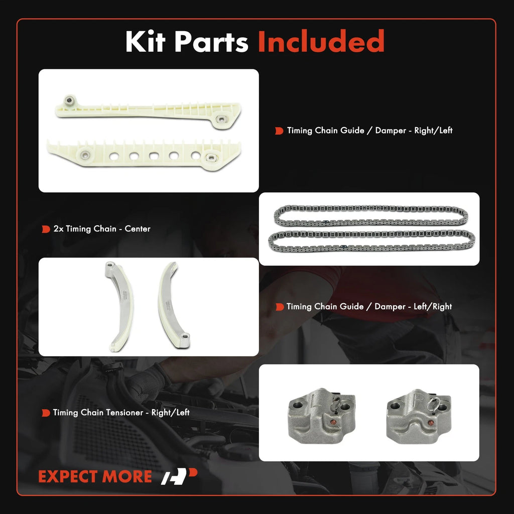 8X Timing Chain Kit for Ford F-150, F-250, Mustang, Expedition (1997–1999)