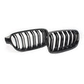 Dual Slat Gloss Black Grills for BMW 3-Series F30 F35 (2012-2016)