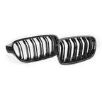 Dual Slat Gloss Black Grills for BMW 3-Series F30 F35 (2012-2016)