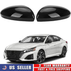 2X Gloss Black Side Wing Mirror Cover Cap for Nissan Altima (2019–2025)