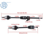 Set of 2 CV Axle Assemblies for MINI Cooper (2002-2004)