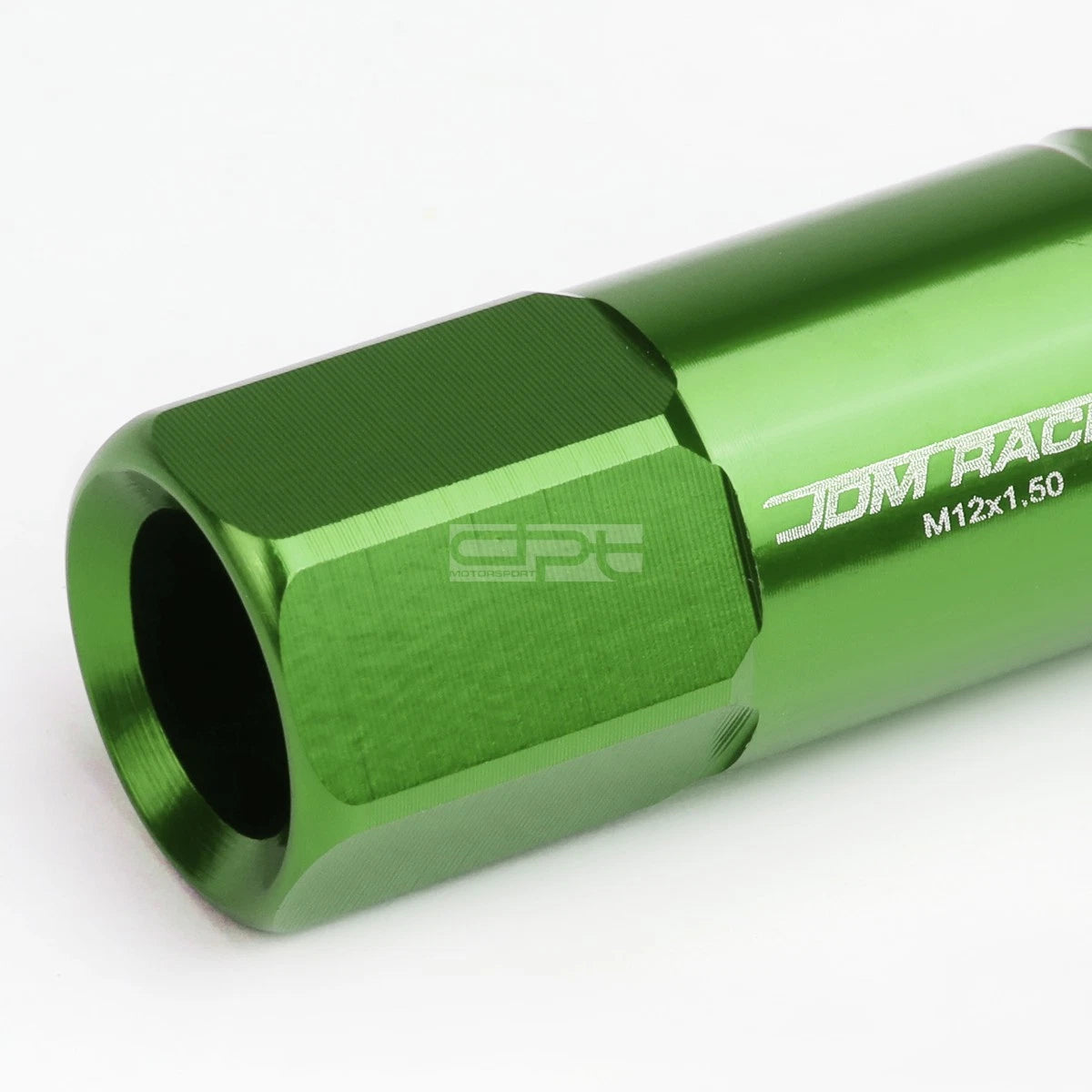 20 Pcs Open End M12x1.5 60mm Tall Green Aluminum Lug Nuts for JDM Vehicles