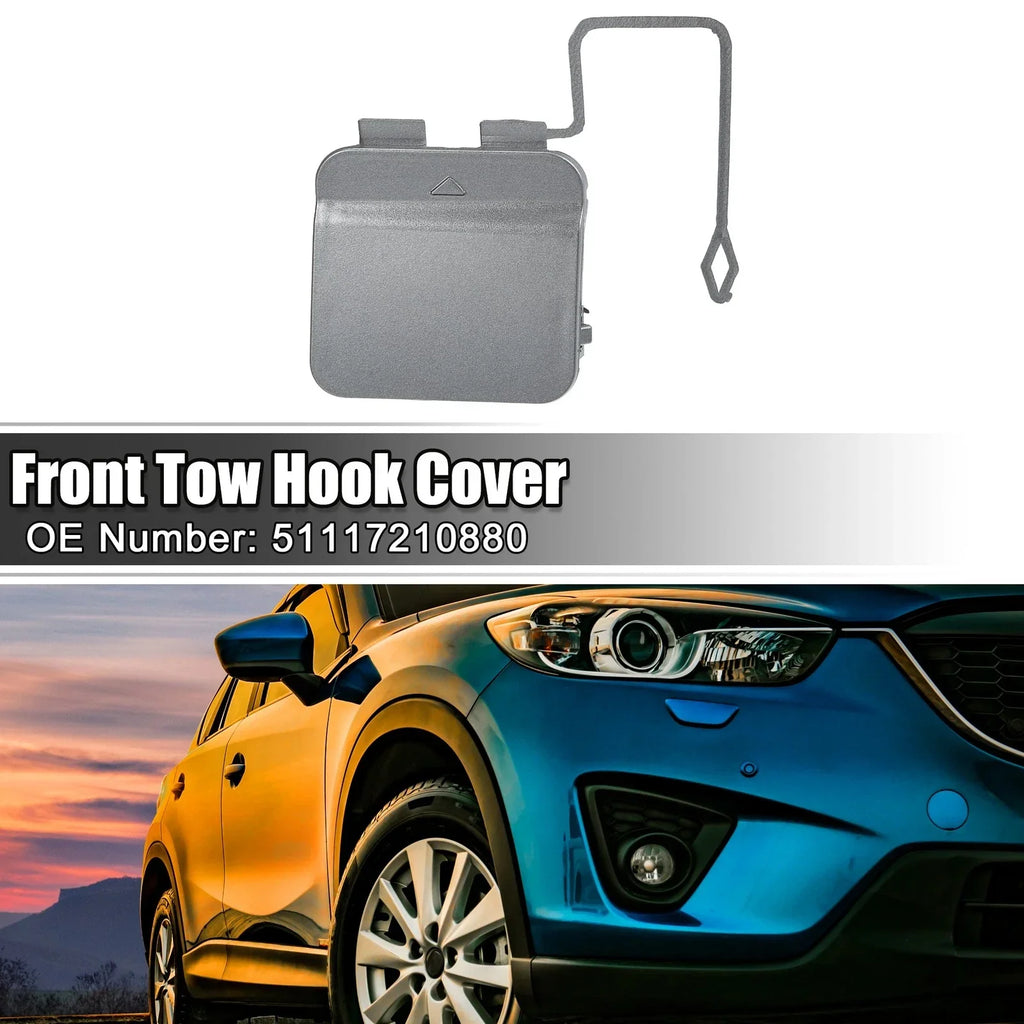 1x Front Bumper Tow Hook Cover for BMW 7 Series F01/F02 Gray