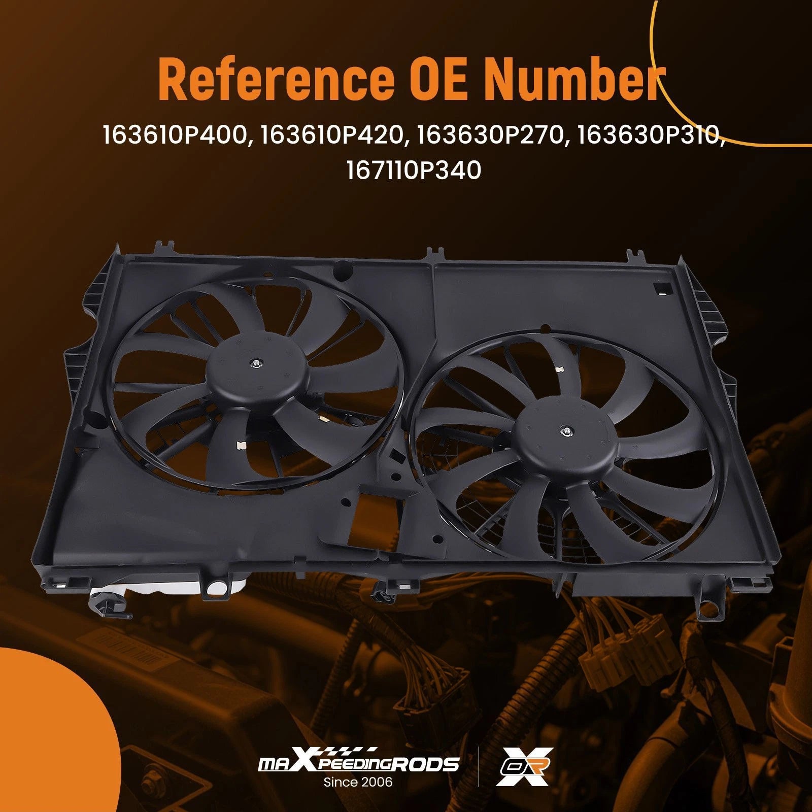 Radiator Cooling Fan Assembly for Lexus RX350/RX350L (2016–2022) 163610P420