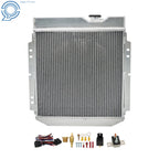 3 Row Aluminum Radiator with Shroud Fan Relay Kit for Ford Falcon Mustang (1960–1966)