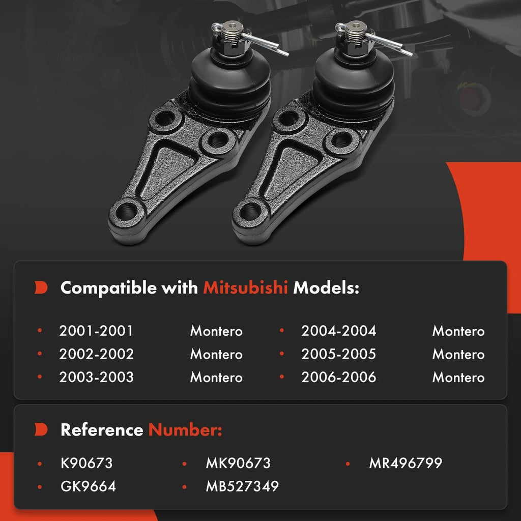 2X Front Lower Ball Joint for Mitsubishi Montero (2001-2006)