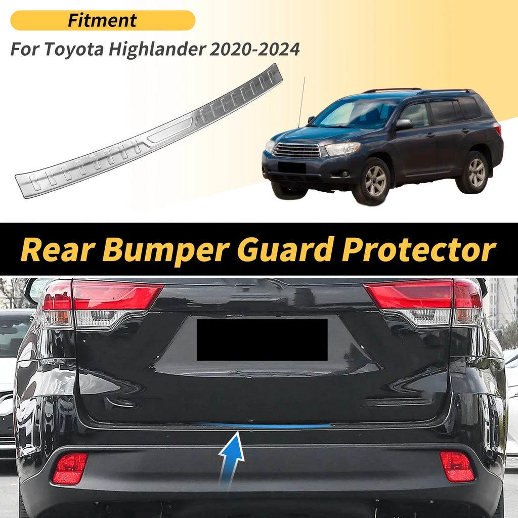 Bumper Guard for Toyota Highlander (2020–2024) Silver Tone