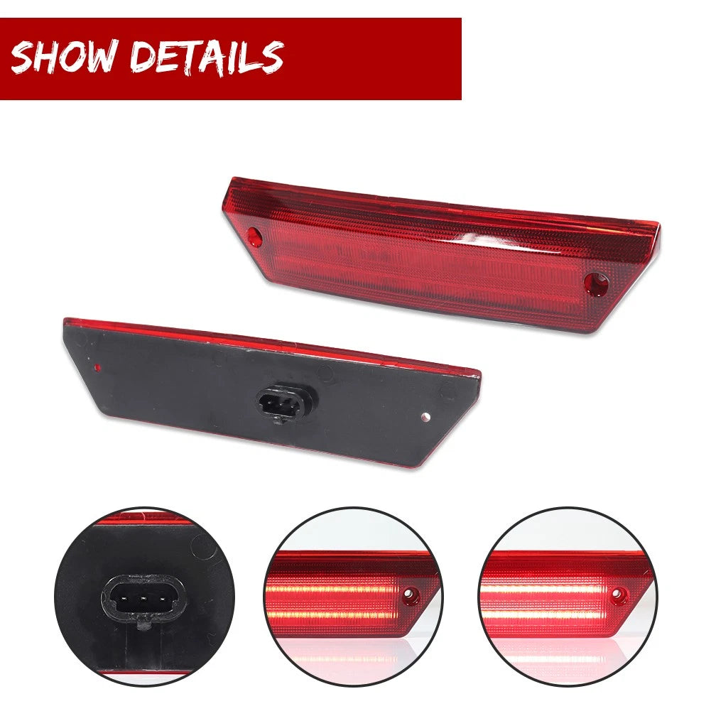 2X Red LED Tail Brake Light for Polaris Ranger 500 700 800 900 (2009–2016)