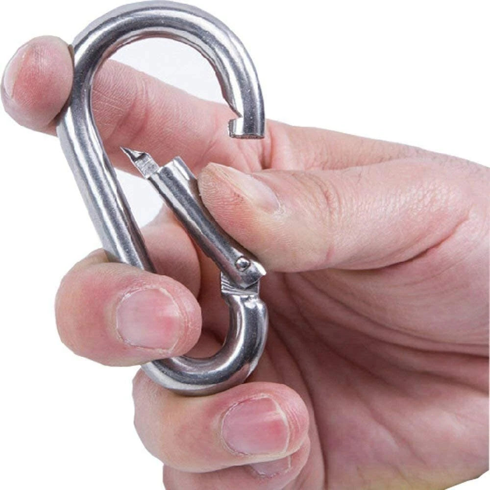 Stainless Steel Spring Snap Hook Carabiner for Universal Use