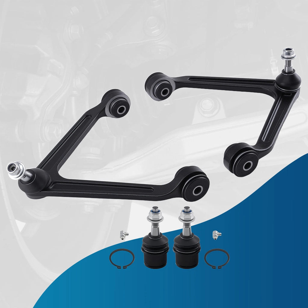 Set of 4 Front Upper Control Arms and Lower Ball Joints for Aspen Durango (2004–2009)