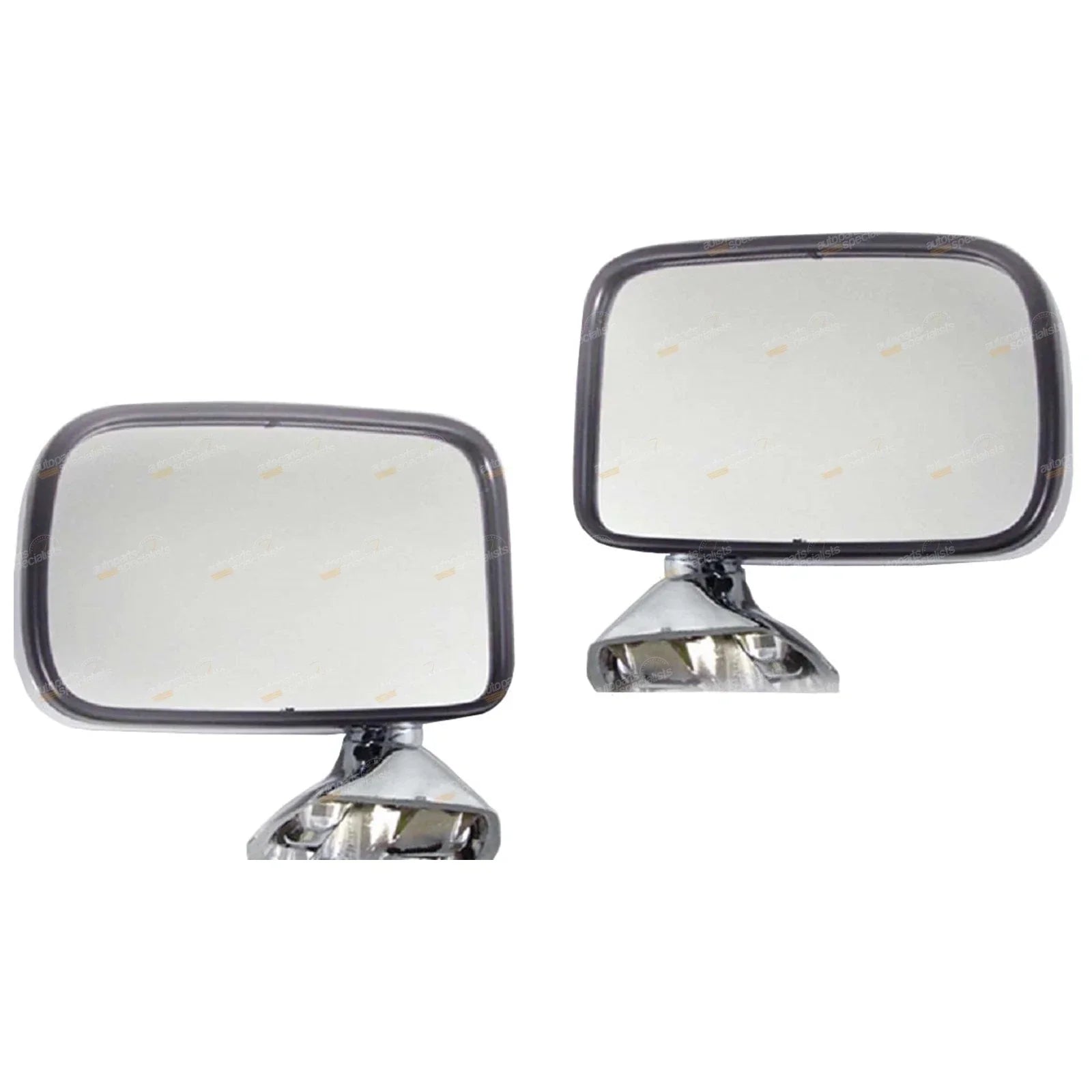 LH+RH Chrome Side Door Mirrors Pair for Toyota Hilux (1983–2004)