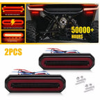 5-Inch Oval LED Tail Light Bar for Trailer Truck RV (Red Amber)