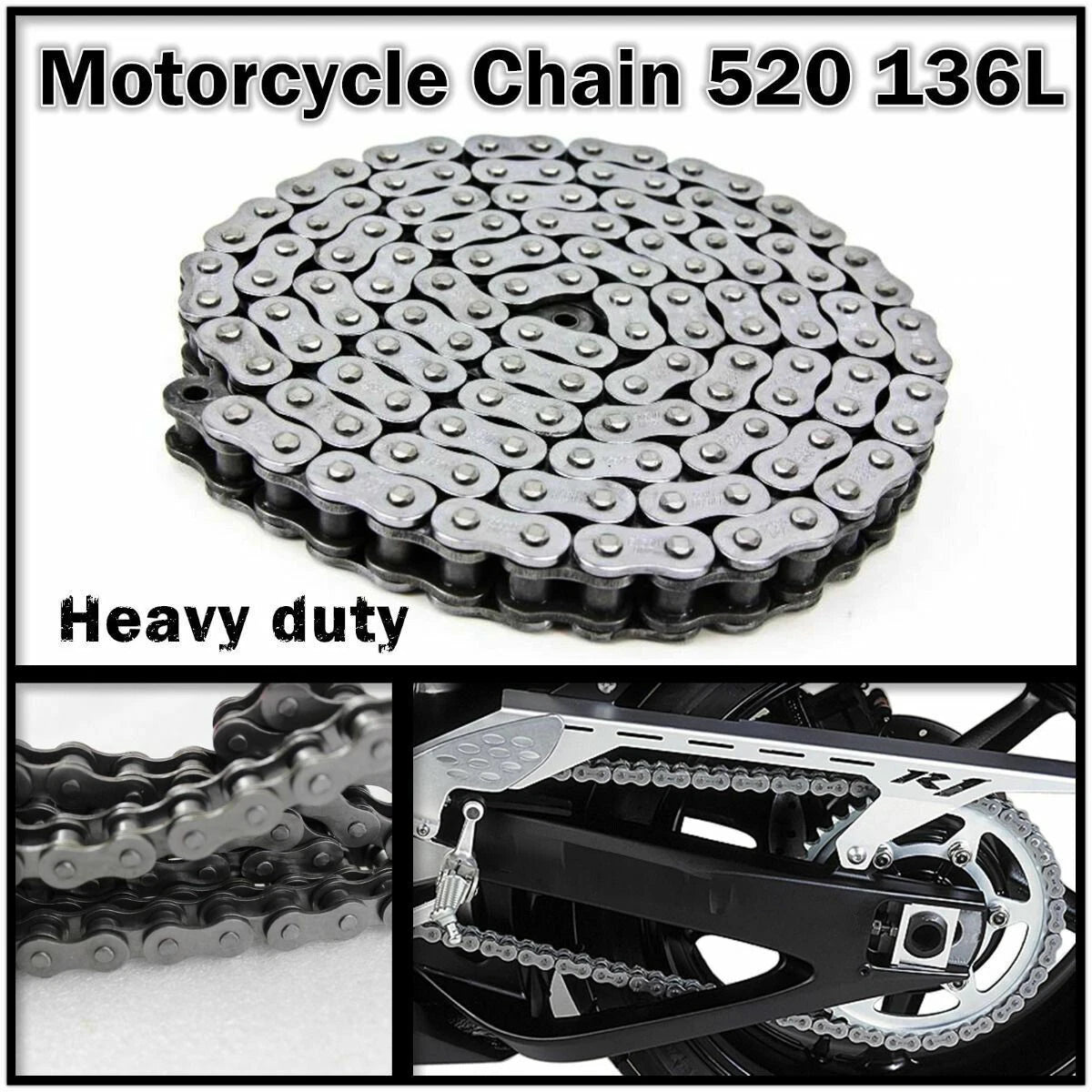 KMC 520 Chain + Joint Link for Kawasaki ER6N (2006–2016)