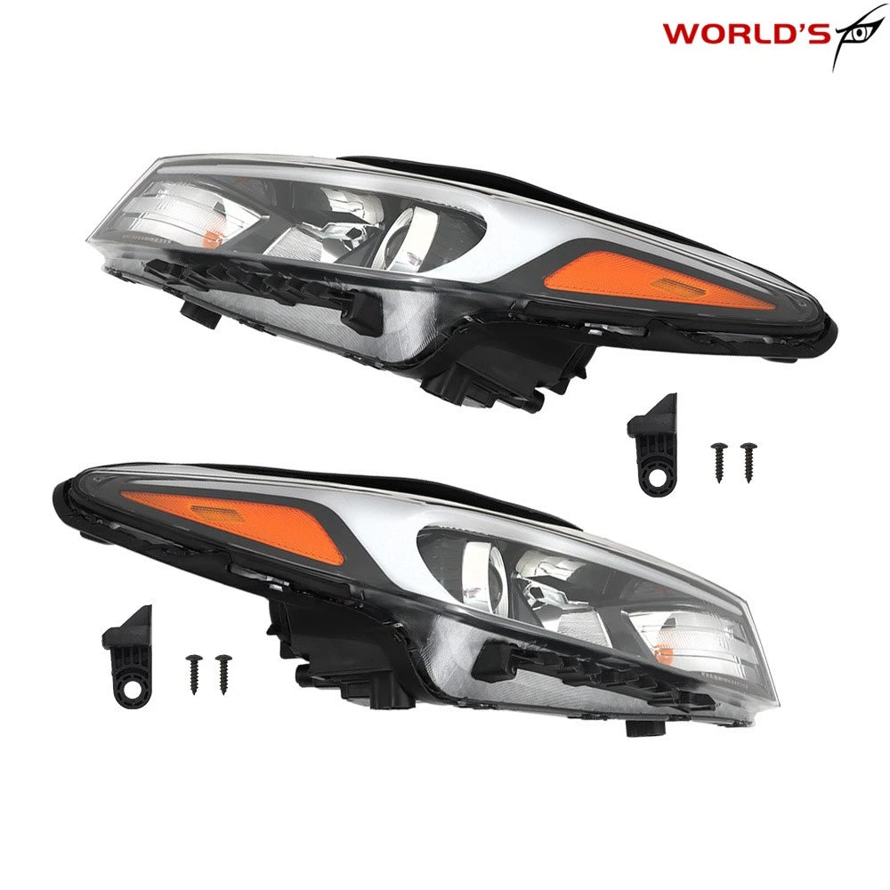 Headlight Halogen for Kia Forte Sedan (2017–2018) with Bulbs