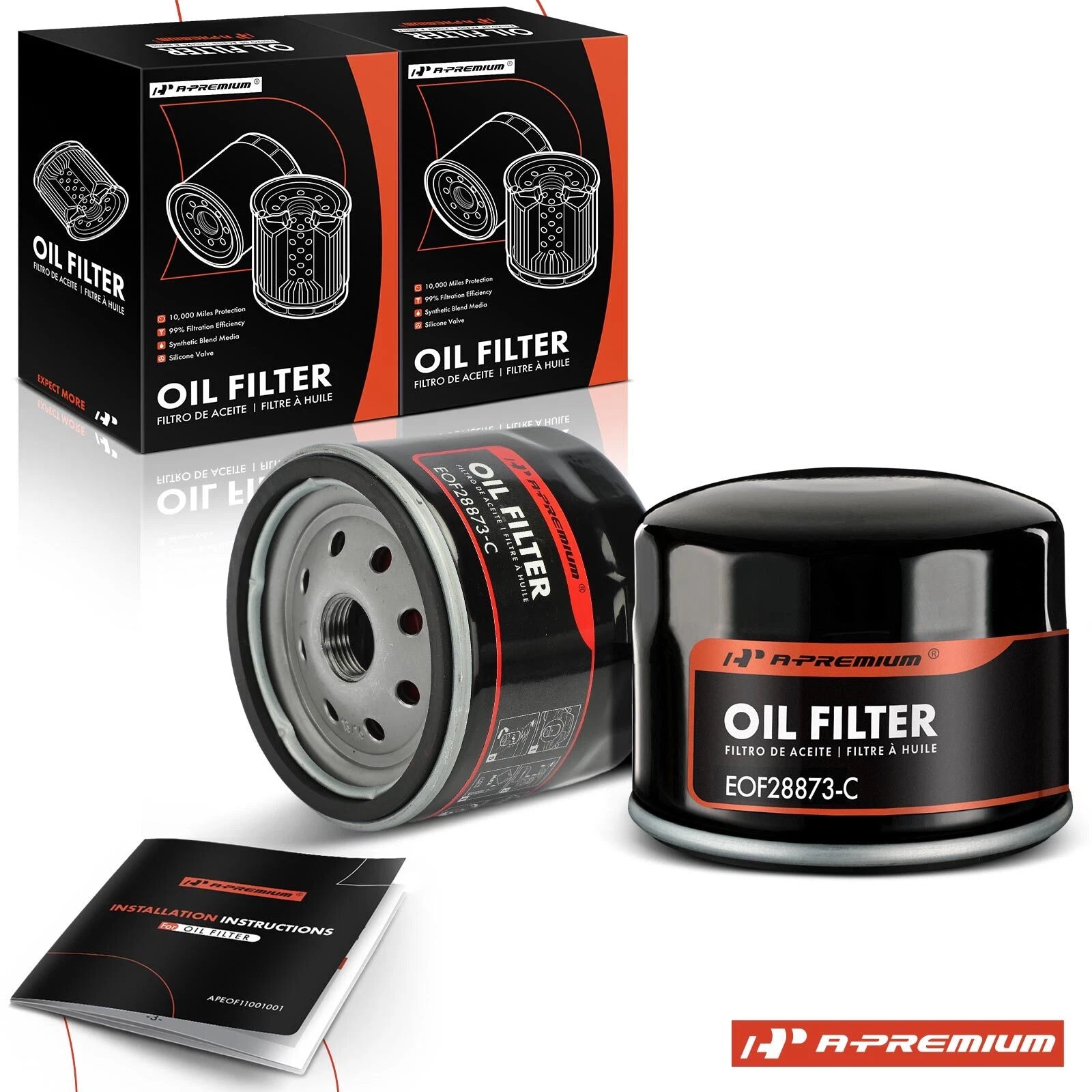 2X Engine Oil Filter for Silverado 2500 HD, 3500 (2001–2006)