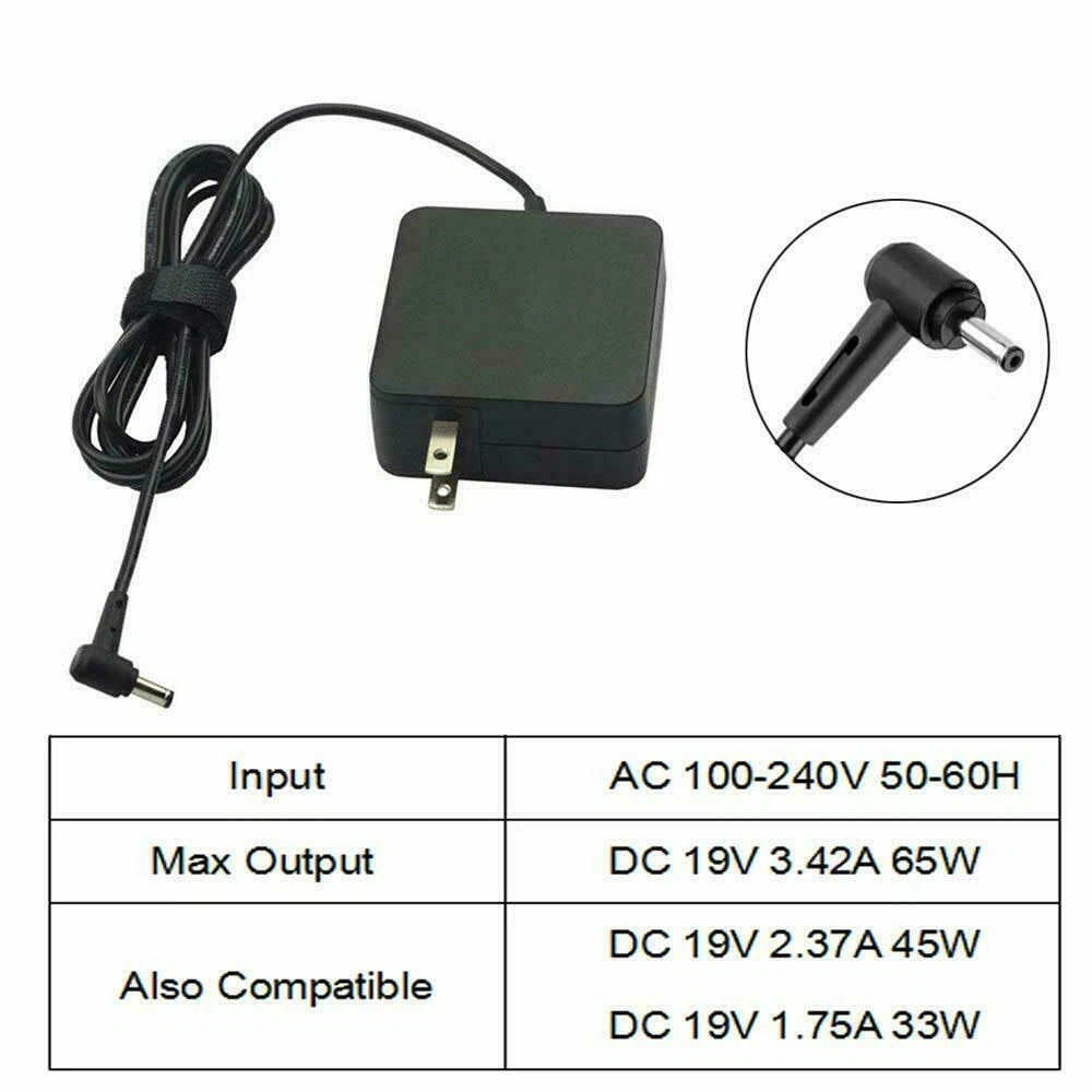 65W Adapter Charger for Asus X401A R510C X551 (ADP-65DW, PA-1650-93)
