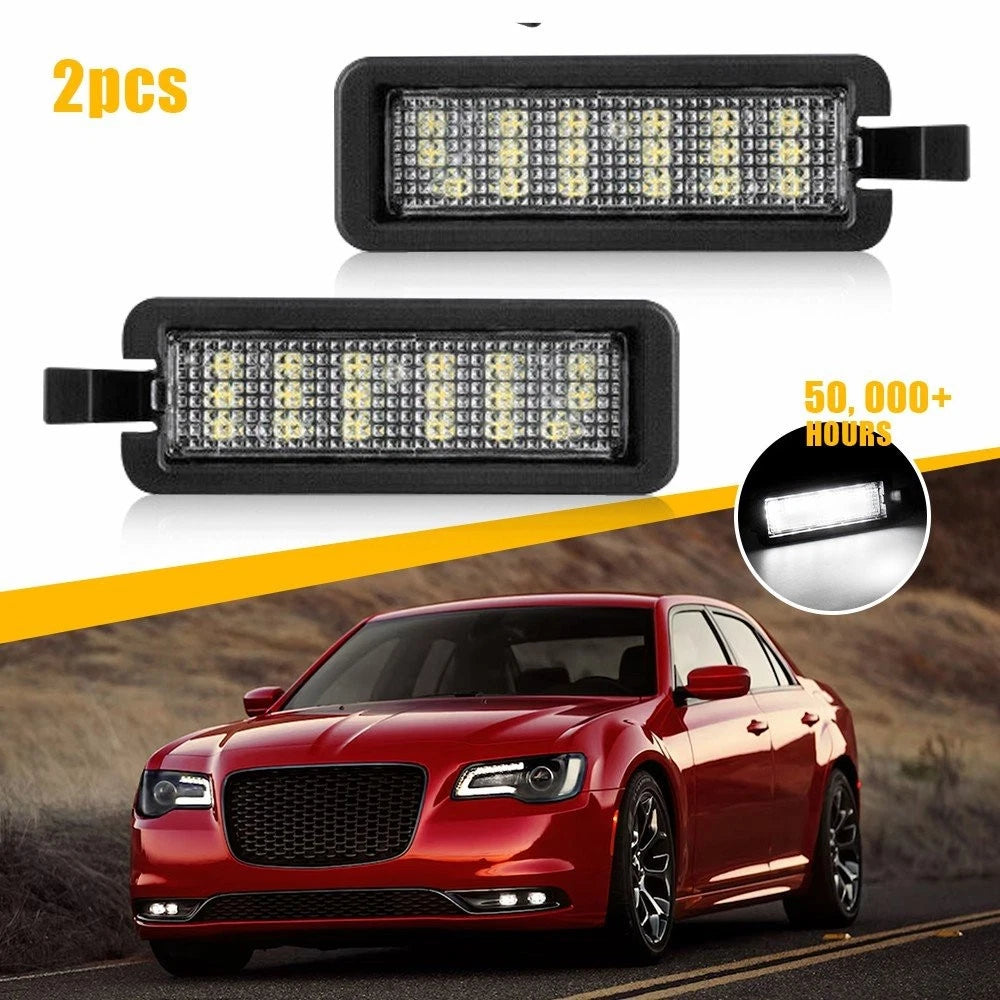 2X LED License Plate Light 68276972AA for Chrysler 300 Pacifica Voyager (2015–2022)