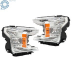 Pair Chrome Headlight Assembly for Ford F-150 (2018–2020)