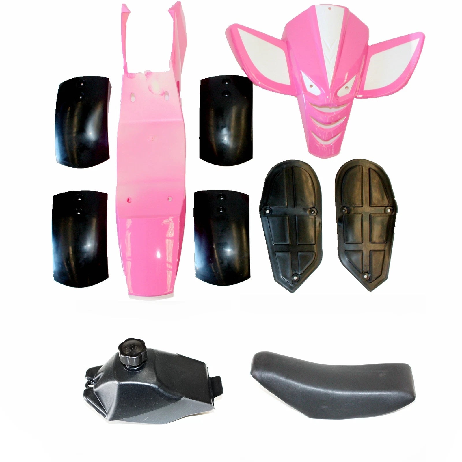 Plastic Fairing Fuel Tank Seat Mud Guard Foot Rest for 49cc Quad ATV (2000–2023)