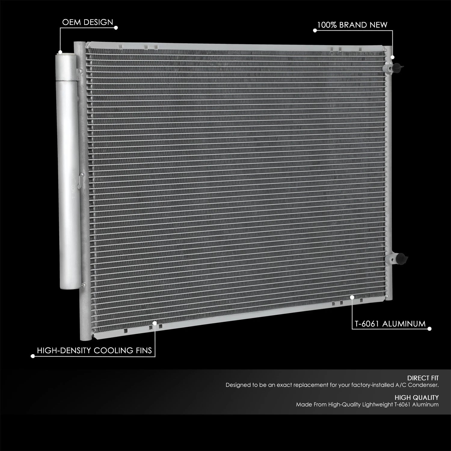 A/C Condenser for Lexus RX330 RX350 (2006–2009) Aluminum Replacement
