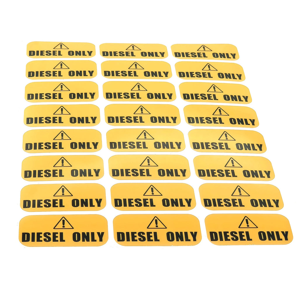 Diesel Only Sticker Labels for Tractors (Yellow)
