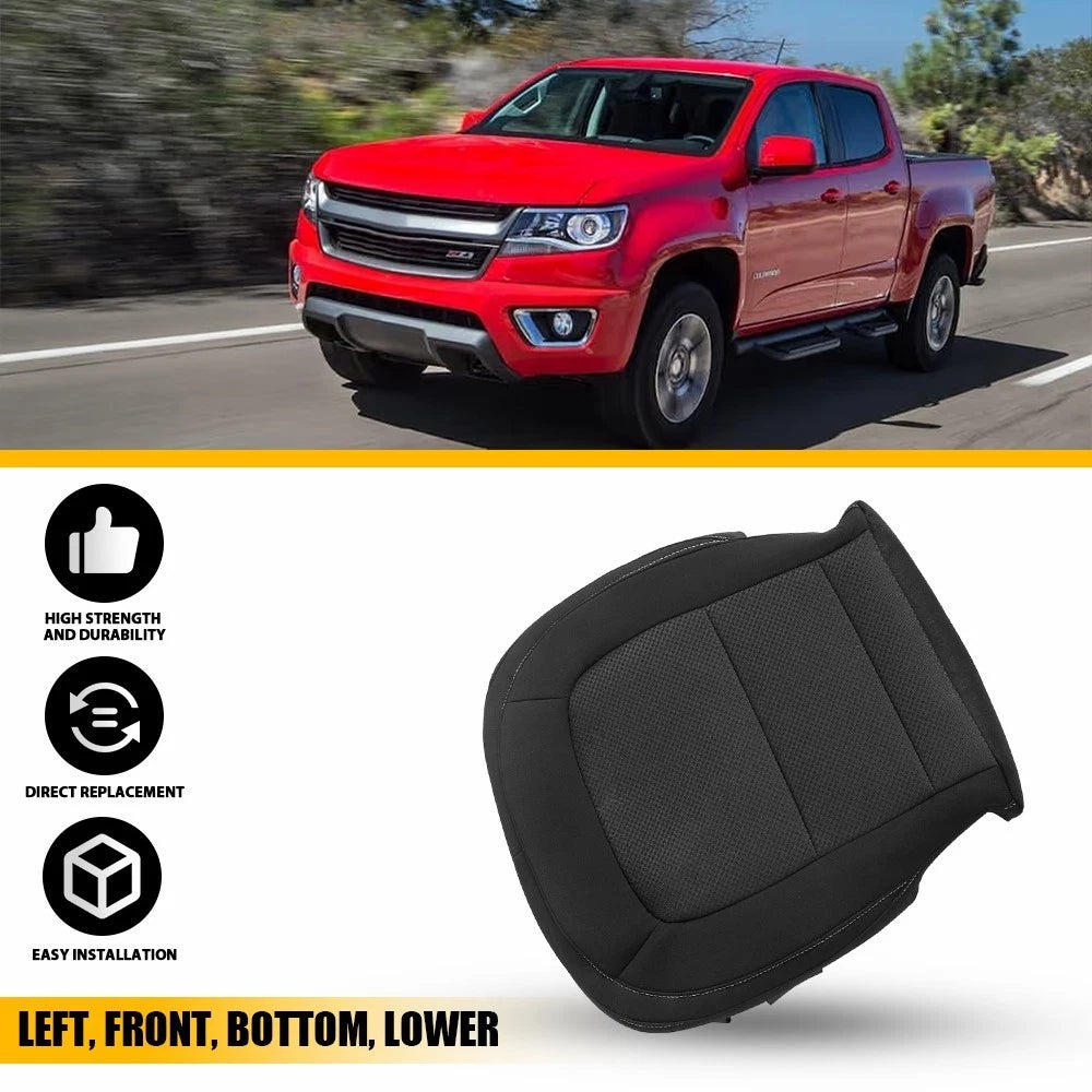 Bottom Cloth Seat Cover Left for Chevrolet Colorado GMC Canyon (2015–2022) Black V