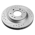 Set of 2 Front Drilled Rotors + Brake Pads for GMC Envoy, Chevy Trailblazer (2002–2009)