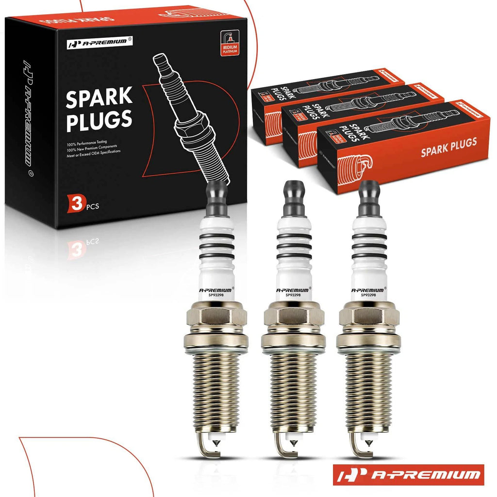 3X Iridium Platinum Spark Plugs for Mitsubishi Mirage (2014–2015, 2017–2020)