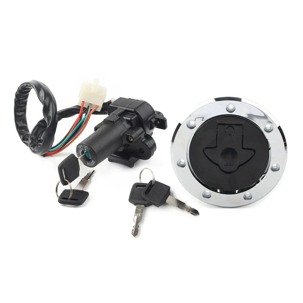 Fuel Gas Cap Ignition Switch Lock Set for Kawasaki Ninja ZX6R ZX7R ZX9R (2000-2002)