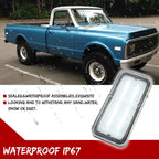 2X Clear White LED Side Marker Lights for Chevrolet GMC C/K Trucks (1968–1972)