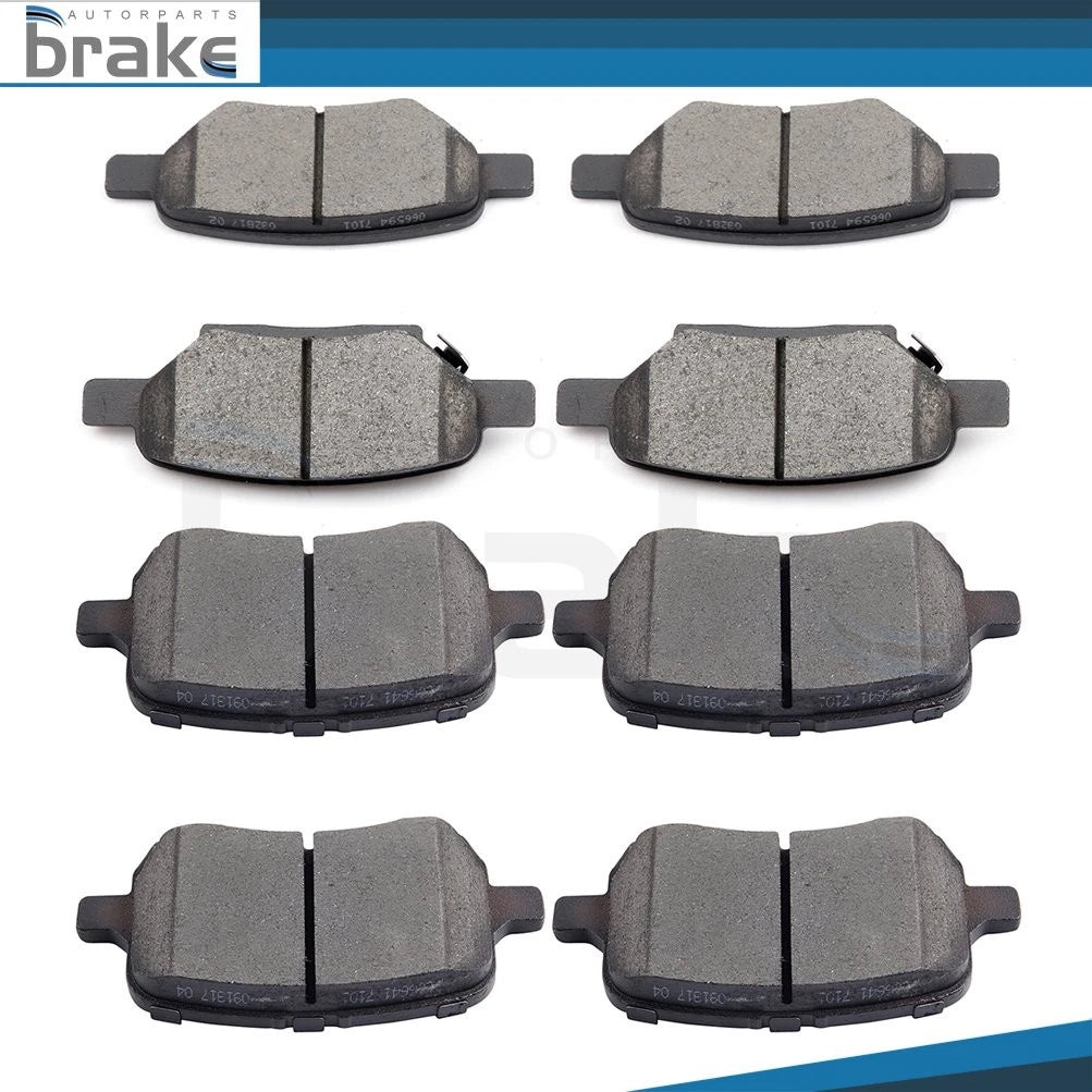 Set of 4 Low Dust Ceramic Brake Pads for Chevrolet Cobalt SS (2005–2007)
