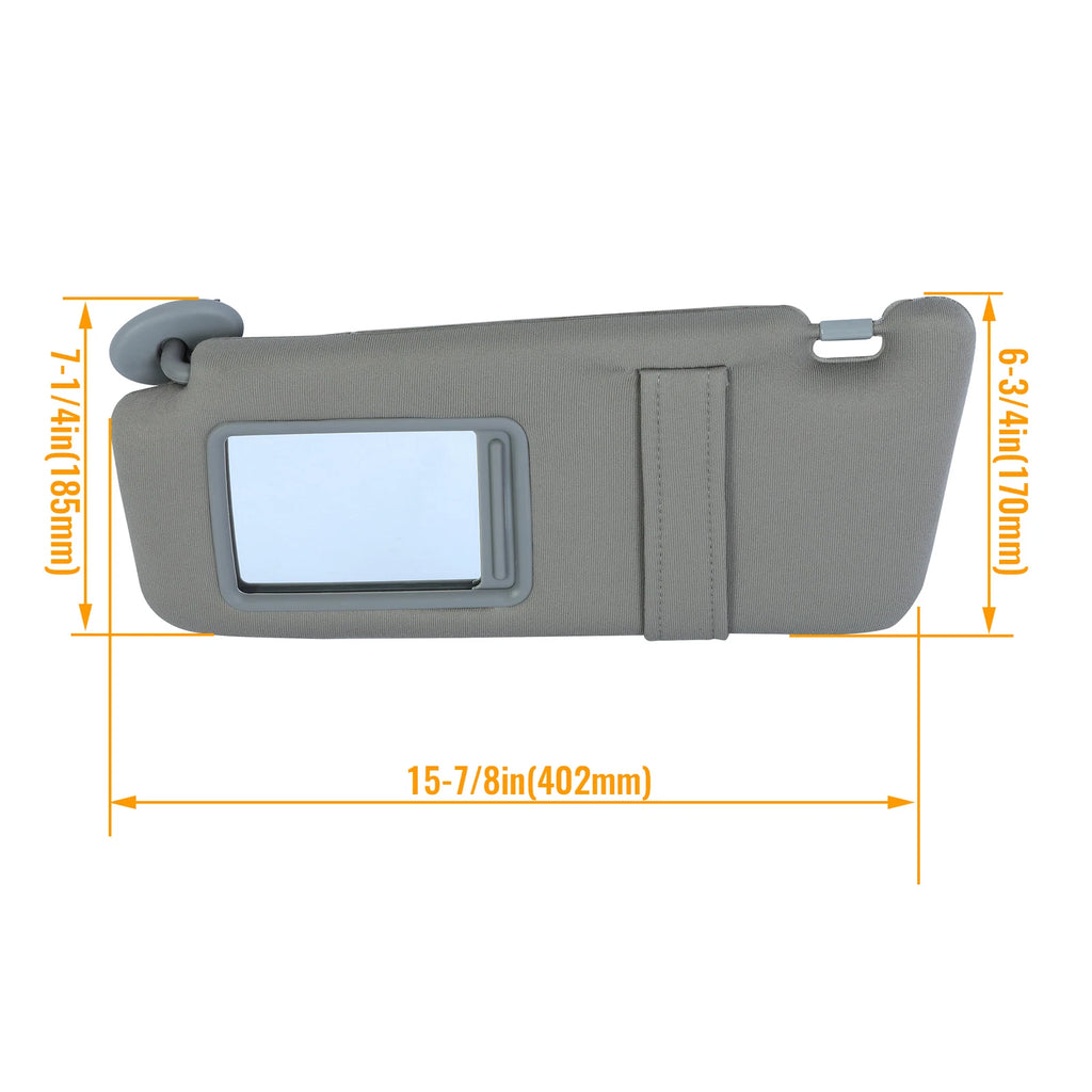 Right Passenger Side Sun Visor for Toyota Camry (2007–2011)