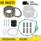 Clutch Friction Plates Kit & Oil Filter for Yamaha YZF-R6 R6S FZ6 (2003–2009)