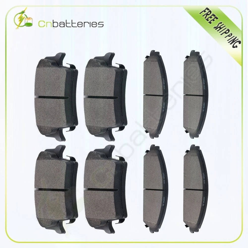 Front and Rear Brake Pads for Chrysler 300, Dodge Challenger (2009–2010)