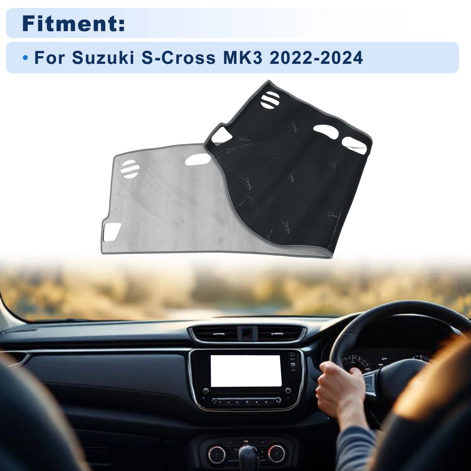 Dash Cover for Suzuki S-Cross MK3 (2022–2024) Flannel Gray