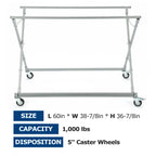 Folding Bed Roller for Pickup Truck (1000lb Capacity)