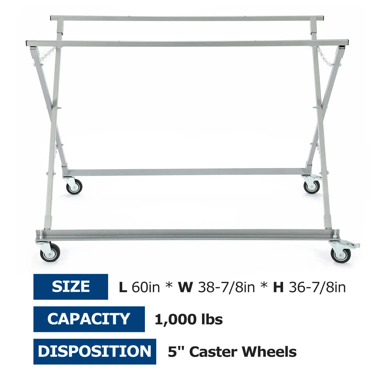 Folding Bed Roller for Pickup Truck (1000lb Capacity)
