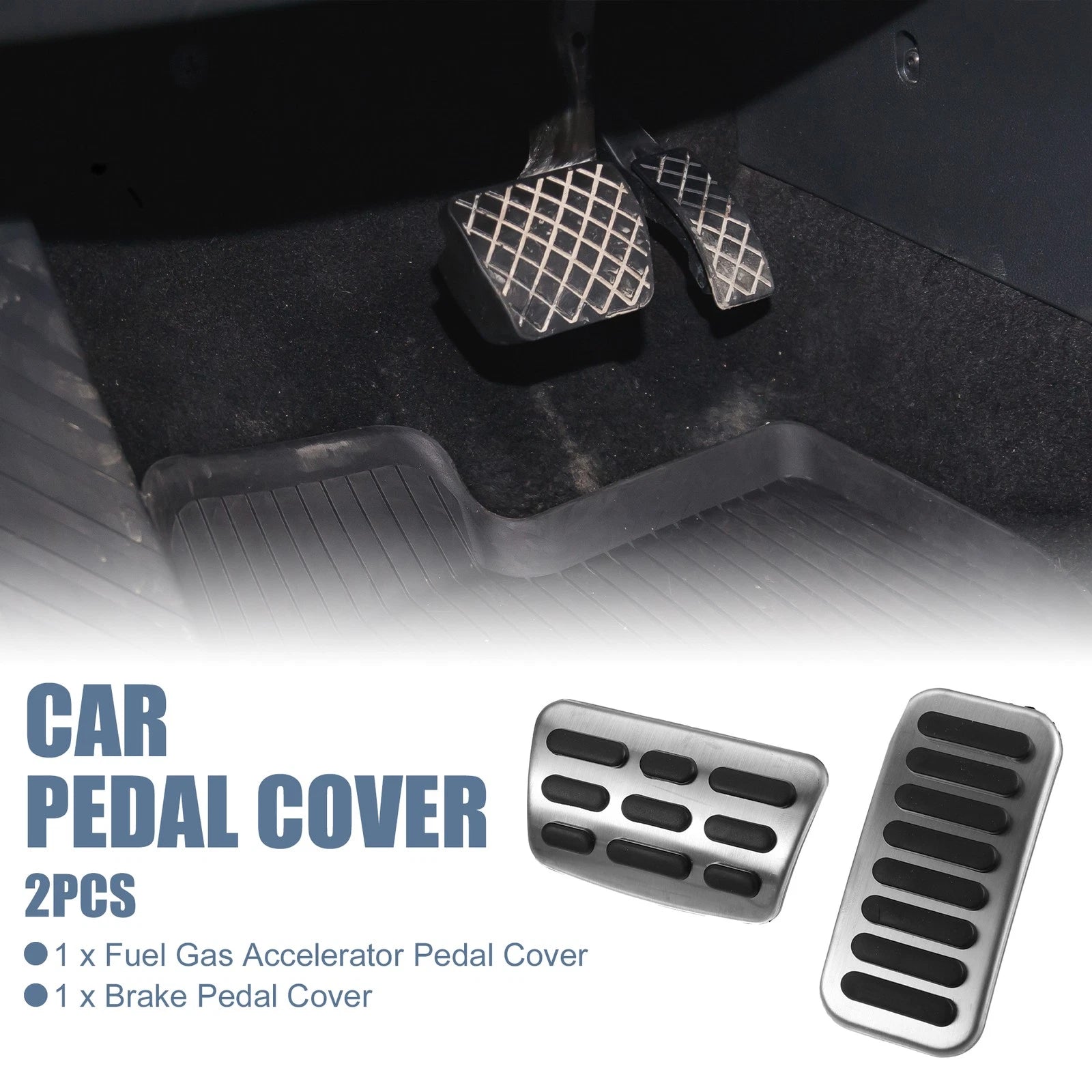3pcs Accelerator & Brake Pedal Cover Kit for Kia Forte (2010–2012)