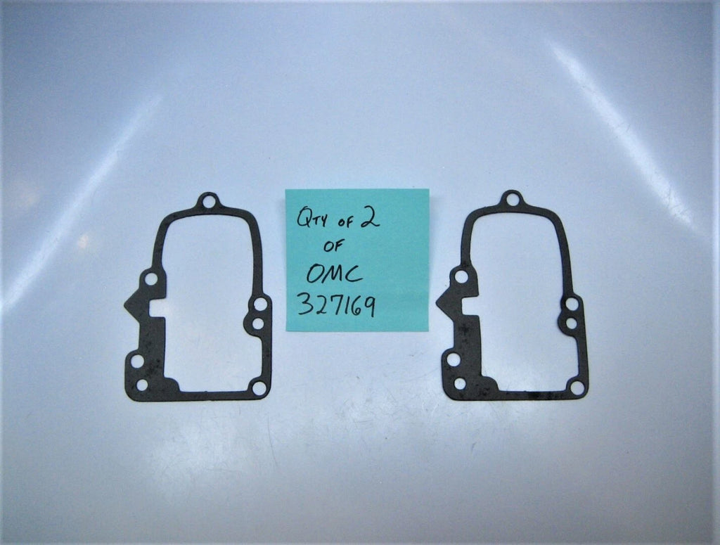 2X Exhaust Housing Gaskets for Evinrude Johnson Outboard (OMC 327169)