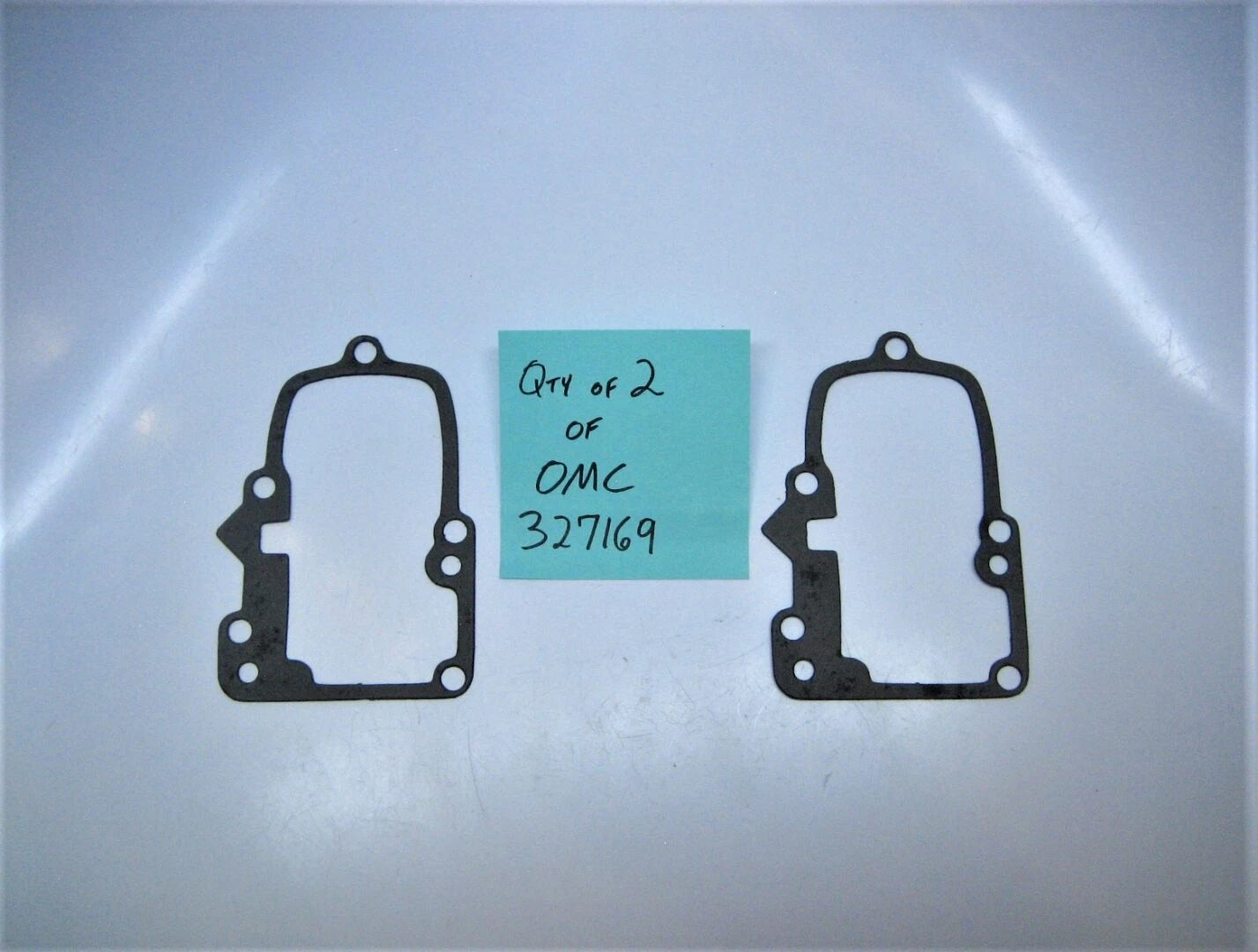 2X Exhaust Housing Gaskets for Evinrude Johnson Outboard (OMC 327169)