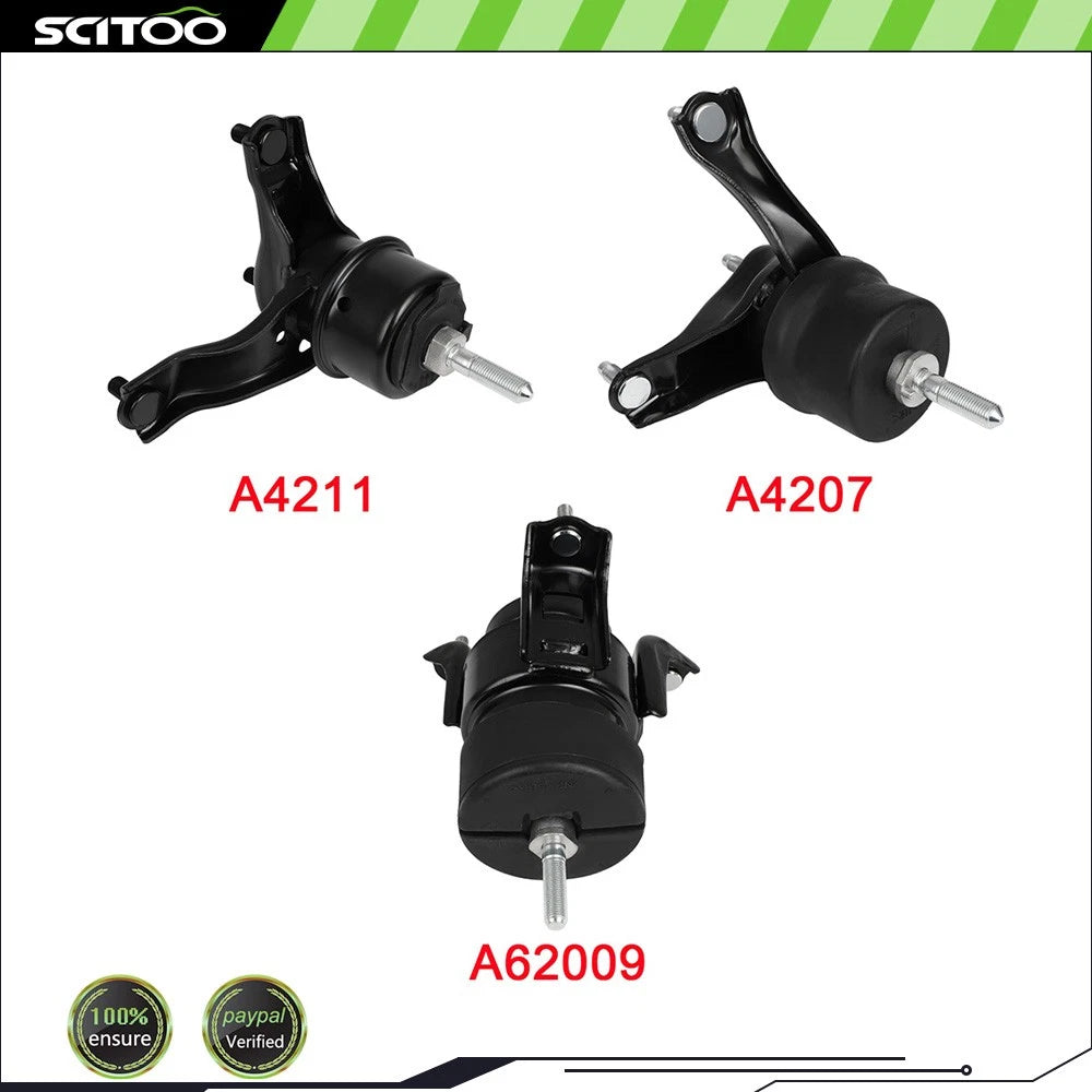 3X Engine Motor & Trans Mount for Toyota Camry 2.4L (2007–2011)