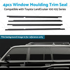 Set of 4 Black Weatherstrips for Toyota LandCruiser 100 105 Series (1998–2007)