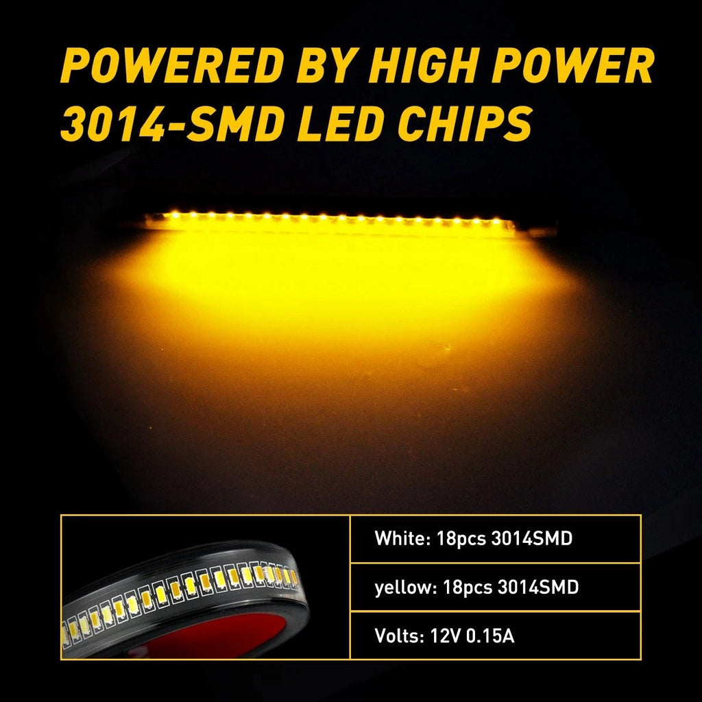 4X LED Flexible Strip DRL Light Turn Signal for Motorcycle (Universal)