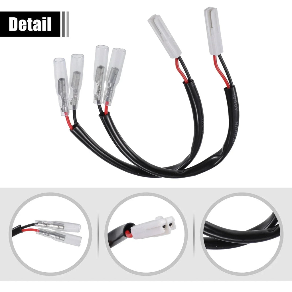 Motorcycle Turn Signal Cable Adapter Connector for Honda  - 4 x Pcs