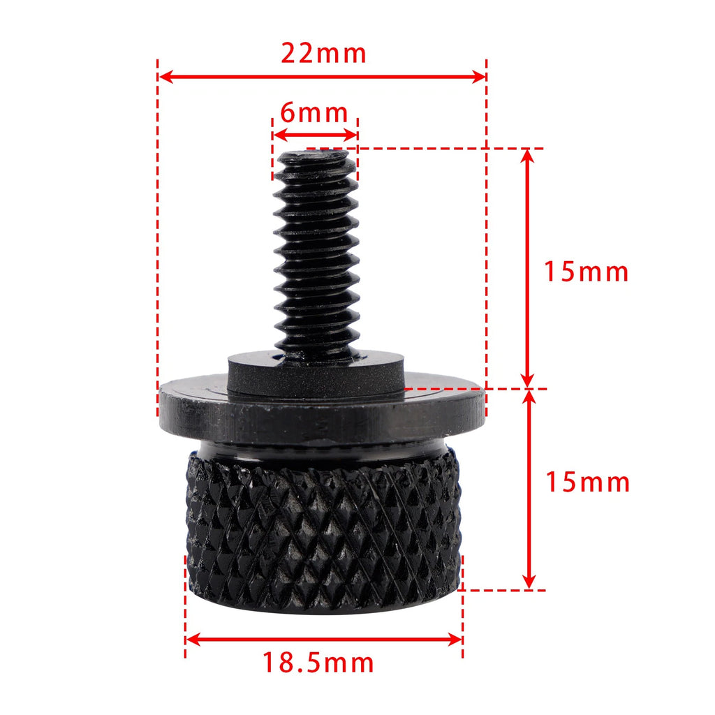 1/4"-20 Black Fender Seat Bolt Screw for Harley Touring Softail Dyna