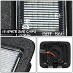 2X LED License Plate Lights for Ford F-150 (2015–2020) Black/Clear