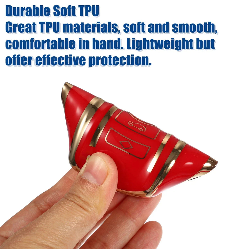 TPU 3-Button Keyless Entry Remote Cover for BMW 1 Series Red