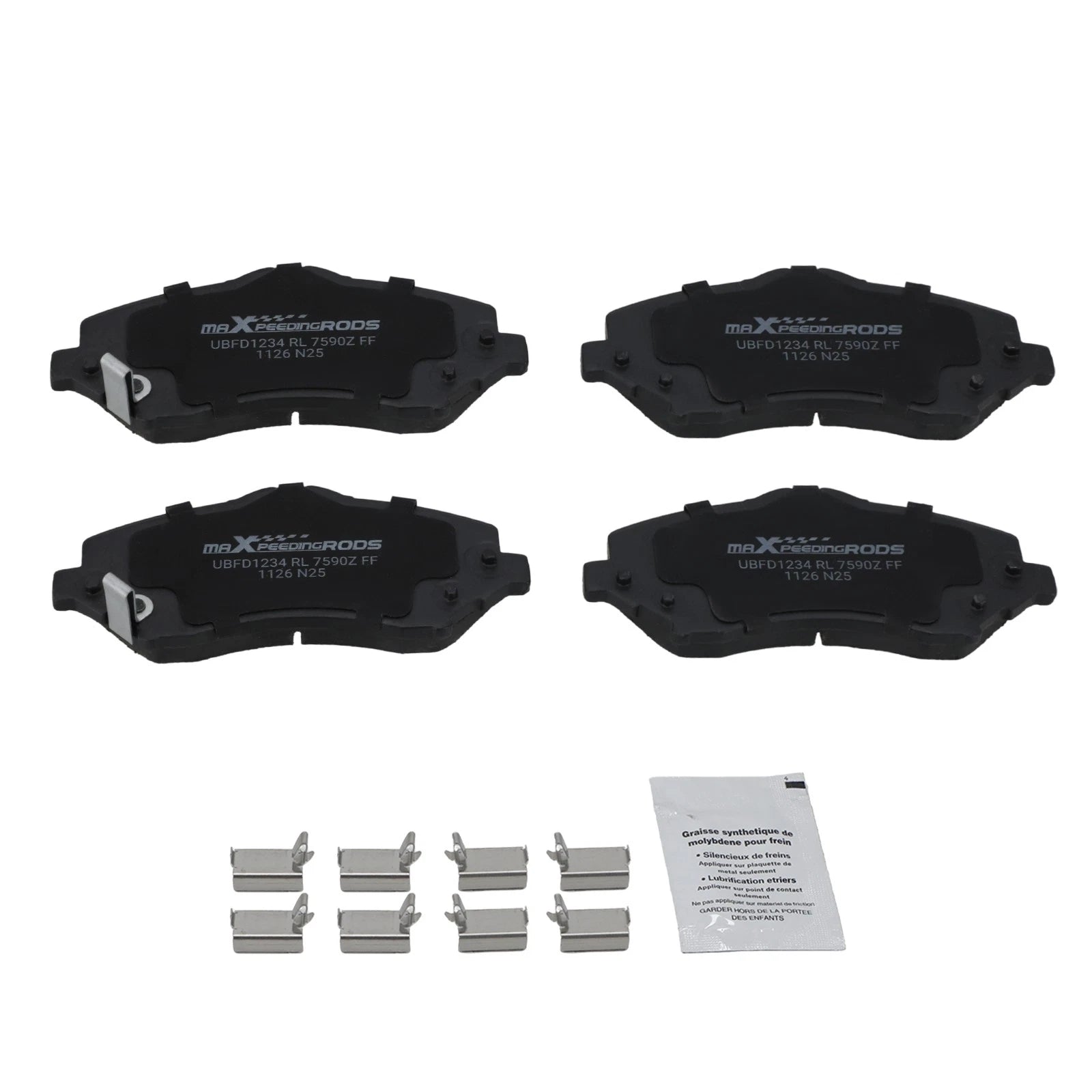 Front Ceramic Brake Pads Kit for Volkswagen Routan (2009–2014) Ram C/V (2012–2015)