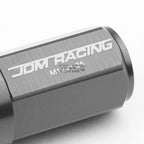 Set of 20 M12X1.25 53mm Tall Gun Metal Aluminum Lug Nuts with Caps